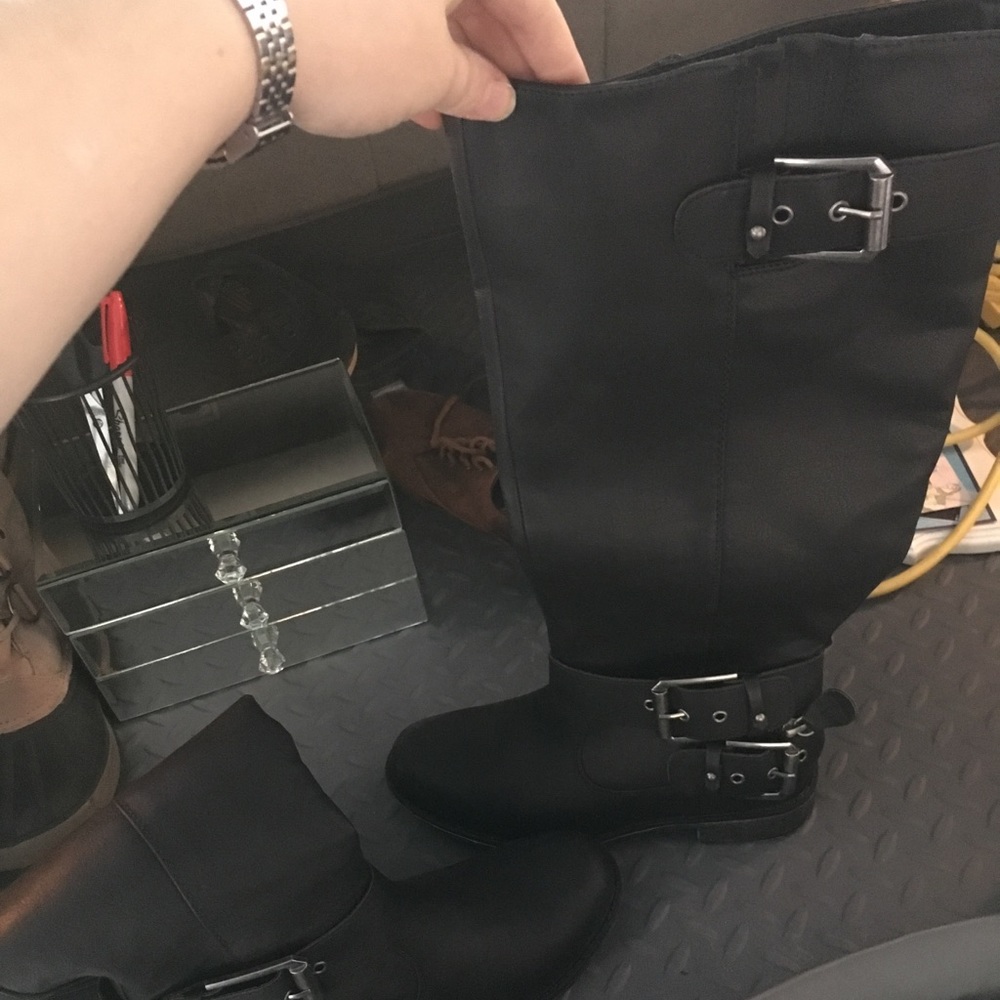 Faux-leather boots